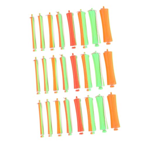 ELAYARD 80 Stück Teiliges Dauerwellen Stäbe Flexible Hohl mit Gummiband Kalte Wellen Lockenwickler für Spirallocken Langes Haar Schonendes Hitzefreies DIY Styling für Damen und Frauen von ELAYARD
