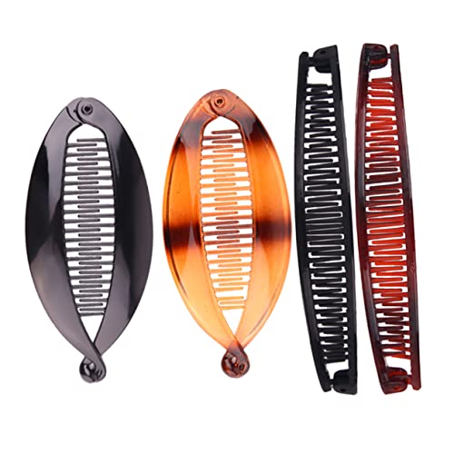 ELAYARD 8stücke Bananenclip Ineinandergreifend Für Frauen Mädchen Haarkamm Banana Clip Klemme Für Pferdeschwanz Frisuren Bananenclipklemme Bananenkammhalter von ELAYARD