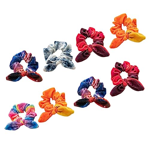 ELAYARD 8stücke Elastische Haargummis Haar Scrunchies Haarknotenmacher Halter Entzückende Mädchen Haargummis Mit Haarband Kreative Für Tragbare von ELAYARD