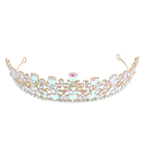 ELAYARD Barock Braut Tiara mit Marquise Strasssteinen Hochzeit Krone für Damen Edles Stirnband Haarschmuck für Hochzeit Geburtstag und Festliche Anlässe von ELAYARD