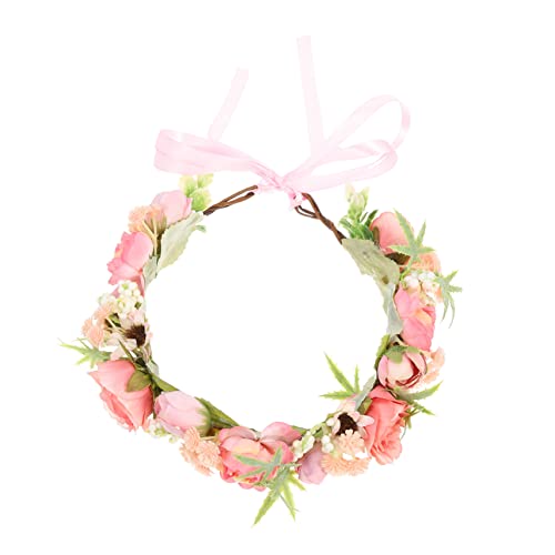 ELAYARD Floral Crown Headdress Für Verstellbares Blumenkranz Haarband Aus Kunstblumen Für Fotoshootings Partys Und Besondere Anlässe Elegante Haaraccessoires von ELAYARD