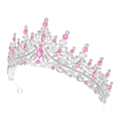 ELAYARD Brautkrone mit Strasssteinen Stirnband für Besondere Anlässe Glitzernde Tiara für Geburtstagsfeiern Partys und Mehr Silberfarbenes Design für Damen von ELAYARD