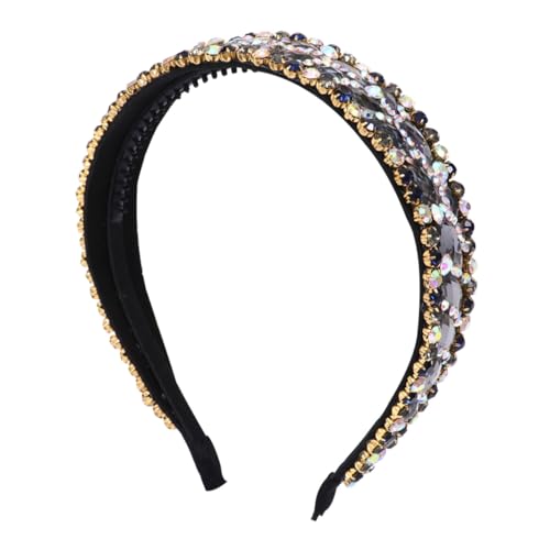 ELAYARD Breites Strass haarband Damen Haarschmuck Wasserklare Stirnband Für Frauen Leichtes Elegantes Accessoire Für Hochzeit Party Und Alltag von ELAYARD