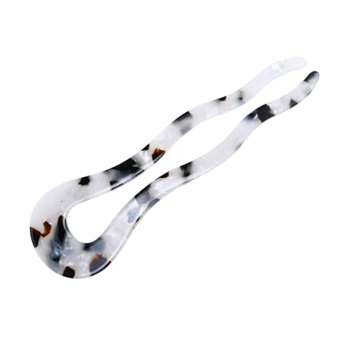 ELAYARD Chinesische Haarnadel U Form Haarforke aus Acetat Eleganter Haarschmuck für Damen Vielseitiger Haarstab für Haartypen und Anlässe Einfach zu Befestigen Langlebiges Accessoire von ELAYARD