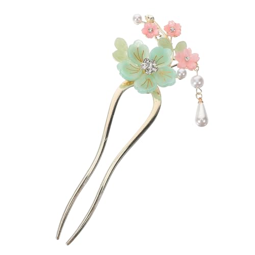 ELAYARD Chinesischer Haarschmuck Haarstab mit Blumen Handgefertigt Glasiert mit Quaste Langlebig Leicht Traditioneller Retro stil Eleganter Haarschmuck für Frauen und Teens Passend zu von ELAYARD