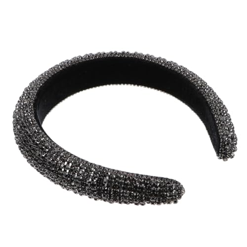 ELAYARD Damen Strass Haarreif Breit Gepolstert Glitzernd mit Kristallsteinen Stilvoller Haarschmuck für Alltag und Party von ELAYARD