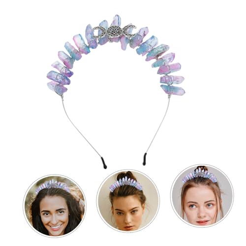 ELAYARD Diadem Damen Alloy Crown Mond Sonne Design Tiara für Party Hochzeit Geburtstagsfest Modischer Haarschmuck Elegant und Langlebig Allergisch von ELAYARD