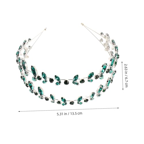 ELAYARD Doppellagiger Strass-haarreif mit Grünem Schmuckstein und Modischem Blattdesign Eleganter Brautschmuck für Frauen und Mädchen Komfortables Haarschmuck-accessoire für Hochzeiten und ELAYARD Doppellagiger Strass-haarreif mit Grünem Schmuckstein und Modischem Blattdesign Eleganter Brautschmuck für Frauen und Mädchen Komfortables Haarschmuck-accessoire für Hochzeiten und von ELAYARD