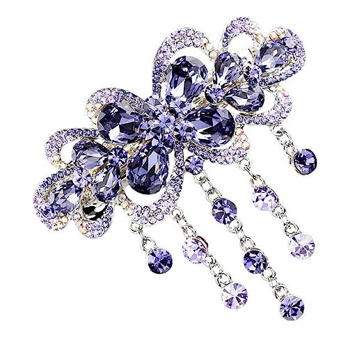 ELAYARD Frühlingshaarspange Mit Kristall-strass Automatische Haarspange Für Mädchen Französische Haarspange Für Haarstyling Rutschfeste Kopfschmuck Für Dicke Dünne Glatte Lockige Oder Lang von ELAYARD