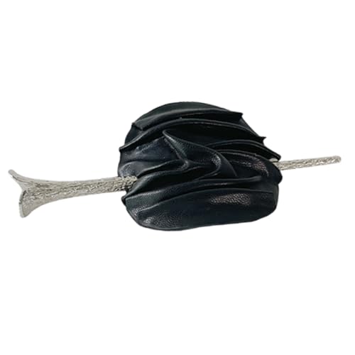 ELAYARD Eleganter Haarstab aus Leder und Legierung Praktischer und Langlebiger Haarnadel Clip für Damen Geeignet für Pferdeschwanz und Dutt Frisuren Stilvolles Haarschmuck Zubehör für von ELAYARD