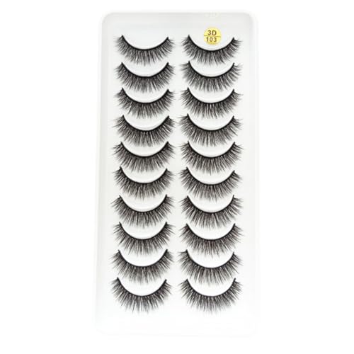 ELAYARD 10paare Flauschige Falsche Wimpern Für Frauen Wiederverwendbare Natürliche Augenwimpern Für Hochzeiten Partys Und Besondere Anlässe von ELAYARD