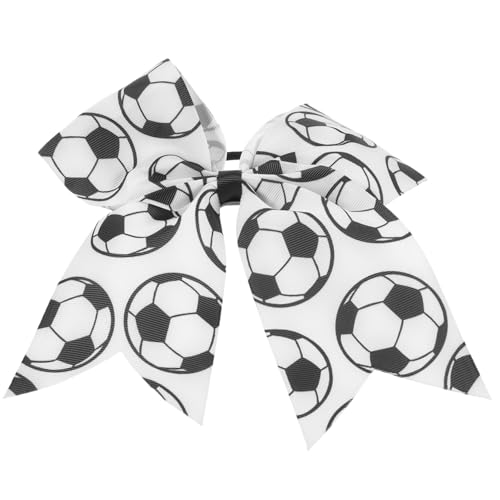 ELAYARD Fußball Haarschleife Pferdeschwanzhalter Für Mädchen Elastische Haargummis Mit Schleife Haarband Für Sport Und Partys von ELAYARD