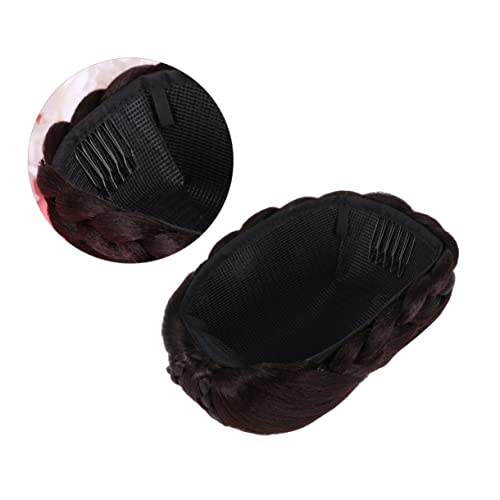 ELAYARD Geflochtener Chignon-haarteil Aus Kunstfaser Haarknoten-perücke Für Frauen Und Mädchen Haarknoten-erweiterung Chignon-perücke Einfache Anwendung Für Hochzeit Und Alltag von ELAYARD