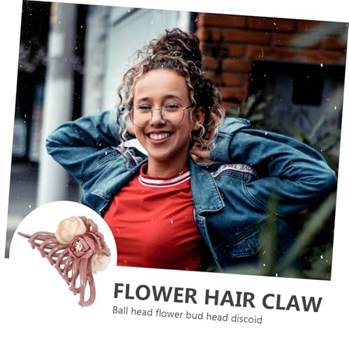 ELAYARD Große Blüten Haarklammer Damen Haarklammer für Dickes Haar Rutschfeste Stilvolle Haarspange für Alltag und Geeignet zum Fixieren Beim Waschen Schminken und Kochen von ELAYARD