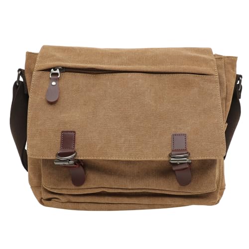 ELAYARD Große Crossbody Umhängetasche für Männer Canvas Stoff Schultertasche mit Hoher Kapazität Vielseitig Leicht für Schule Arbeit Reisen Alltag von ELAYARD