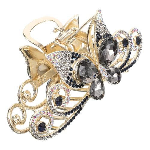 ELAYARD Große Haarklammer mit Schmetterlingsknoten und Funkelnden Strasssteinen Rutschfeste Haarspange für Haartypen Eleganter Haarschmuck für Damen Stabiler bei von ELAYARD