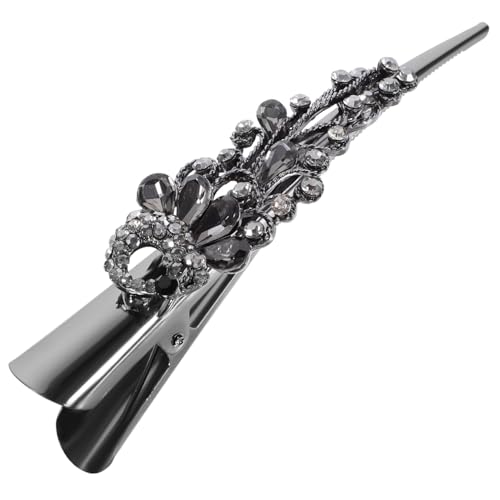 ELAYARD Große Vintage Haarklammer Strass Entenschnabelförmige Haarklammer für Frauen und Mädchen Rutschfester Haarschmuck für Dickes und Dünnes Haar Fester Griff von ELAYARD