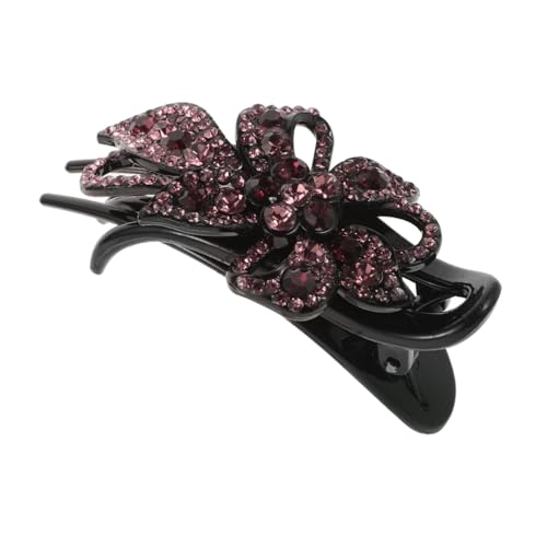 ELAYARD Großer Haarklammer mit Wasserstrahl Strass Stark Haltender Haarklammer für Dünnes Haar Dekorativer Retro Haarclip für Frauen zum Fixieren von Pferdeschwanz und Hochsteckfrisuren von ELAYARD