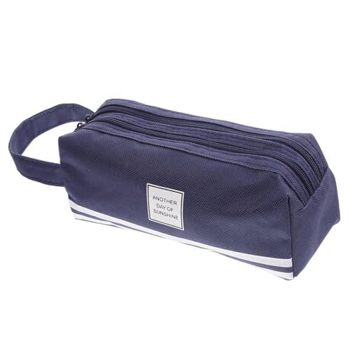 ELAYARD Großes Fassungsvermögen Doppellagiges Federmäppchen aus Oxfordstoff Tragbares Leichtes Stiftemäppchen mit Reißverschluss Handliches Schreibwarenetui für Schüler und Lehrer von ELAYARD