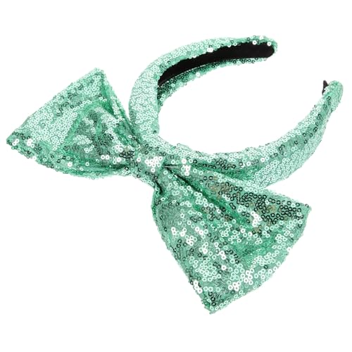 ELAYARD Grünes Pailletten Bow Stirnband Damen Haarschmuck Glänzend Eleganter Haarreif Party Hochzeit Accessoire Langlebig Süßes Design ELAYARD Grünes Pailletten Bow Stirnband Damen Haarschmuck Glänzend Eleganter Haarreif Party Hochzeit Accessoire Langlebig Süßes Design von ELAYARD