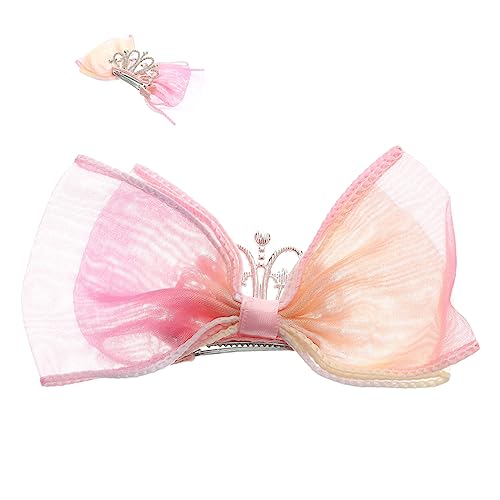 ELAYARD Haarklammer mit Schleifen Kronendekor Rutschfeste Haarspange für Mädchen Komfortabel zu Tragen Herbstliche Farbtöne Bezauberndes Haarschmuck accessoire für Junge Mädchen von ELAYARD