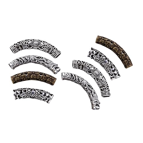 ELAYARD 8stücke Vintage Haarperlen Für Zöpfe Und Dreadlocks Stylische Haarschmuck Accessoires Für Frauen Und Männer Für Festivals Und Partys Langlebig Und Einfach Zu Verwenden von ELAYARD