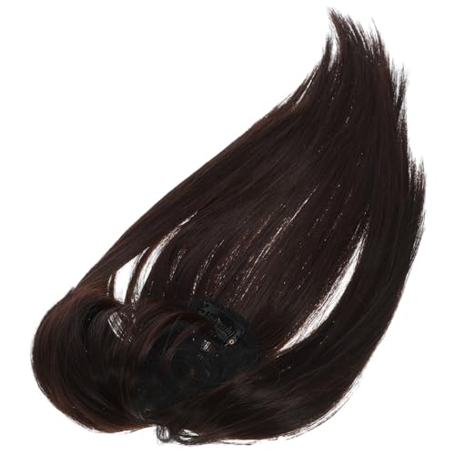 ELAYARD Haarteil Clip Frauen Unsichtbarer Haar topper mit Dickem Haaransatz Synthetisches Hairpiece für Dünner Werdendes Haar Natürlicher Look Einfache Anwendung Nahtloser Haarersatz von ELAYARD