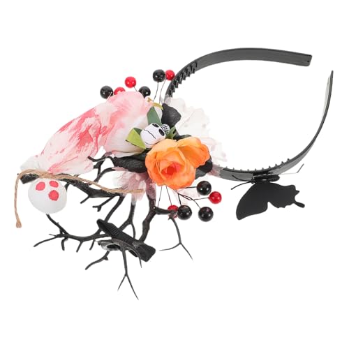 ELAYARD Halloween Haarreif mit Geweih Geist und Leichter Festtags Accessoire für Kostüme Cosplay und Party Schwarzes Design Komfortabel und Vielseitig Einsetzbar von ELAYARD