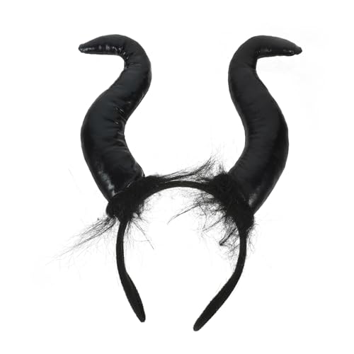 ELAYARD Halloween Teufelshörner Haarreif Ox Horn Stirnband Leichtes Komfortables Kopfschmuck Halloween Party Cosplay Haar Deko Zubehör für Damen und Herren von ELAYARD