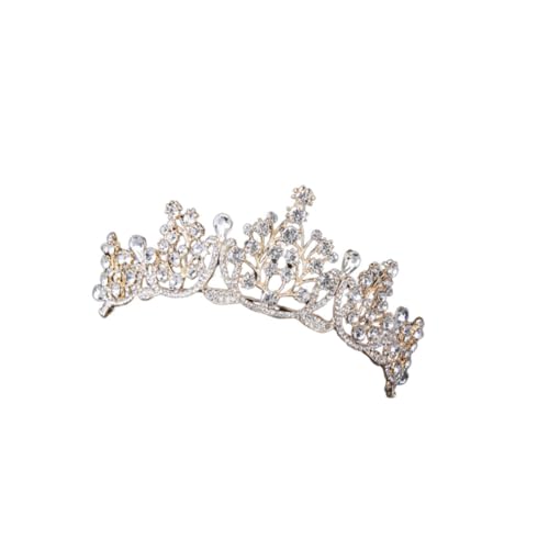 ELAYARD Handgefertigte Barock Krone mit Funkelnden Strasssteinen Goldfarbener Braut Kopfschmuck Dekorative Tiara für Hochzeit Brautaccessoire für Unvergessliche ELAYARD Handgefertigte Barock Krone mit Funkelnden Strasssteinen Goldfarbener Braut Kopfschmuck Dekorative Tiara für Hochzeit Brautaccessoire für Unvergessliche von ELAYARD