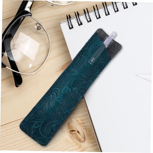 ELAYARD Handgefertigte Ledertasche Stifteetui mit Gravur Blau Praktische Schutztasche für Büro und Schule Robustes Echtes Leder Handliche für Kugelschreiber und Schreibgeräte von ELAYARD