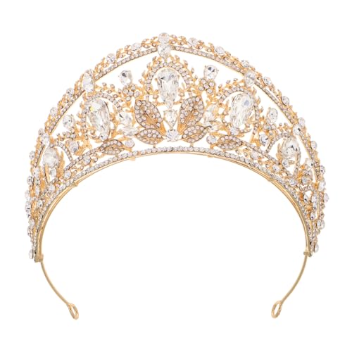 ELAYARD Hochzeitskrone Aus Glas Für Frauen Strass-krone Als Prinzessinnen-accessoire Festzugskrone Mit Aufwendiger Handwerkskunst Für Hochzeit Geburtstag Und Feierliche Anlässe von ELAYARD