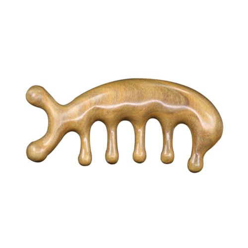 ELAYARD Holz Massagekamm Breitzinkig für Kopfhautmassage Entspannend Langlebig mit Ergonomischem Design zur und Stressabbau Geeignet für Damen und Herren Zufällige Farbe von ELAYARD