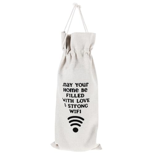 ELAYARD Jute weinflaschentasche mit Kordelzug Wiederverwendbarer Geschenkbeutel Robustes Material Elegantes Design Tragbar für Partys Hochzeiten Weihnachten und Weinflaschenaufbewahrung von ELAYARD