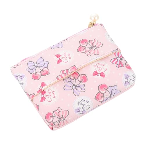 ELAYARD Kleine Kosmetiktasche Weich Leicht und Kompakt Praktischer Organizer für Münzbeutel Pflegeleicht für Reise und Alltag Modisches Design Kirschmuster von ELAYARD