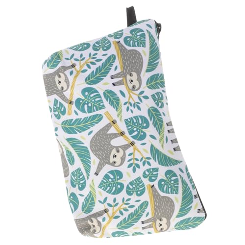 ELAYARD Kleine Tragbare Kosmetiktasche mit Baumwollbaum Sloth Druck Leichte Make Up Tasche für Damen Multifunktionaler Kulturbeutel für Reisen und Alltag Handliche Aufbewahrungstasche von ELAYARD