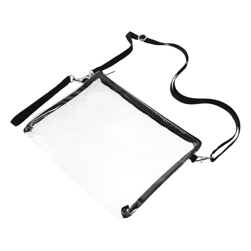 ELAYARD Kleine Transparente Umhängetasche mit Reißverschluss Stadionzugelassen Verstellbar für Konzerte Sportveranstaltungen und Festivals Damen Klare Handtasche mit Praktischem Fach von ELAYARD