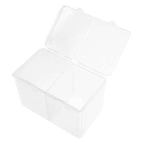 ELAYARD Kosmetik Aufbewahrungsbox mit Deckel Transparenter Kunststoff Organizer für Wattepads und Makeup Fächer Makeup Box für Frauen Langlebiger Kosmetikhalter für Badezimmer und von ELAYARD