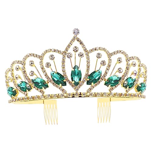 ELAYARD Kristallbesetzte Brautkrone Grün Funkelnde Haarschmuck Accessoire für Hochzeit Geburtstag Party Langlebige Leichte Tiara für Damen Auffälliges Design Festliche ELAYARD Kristallbesetzte Brautkrone Grün Funkelnde Haarschmuck Accessoire für Hochzeit Geburtstag Party Langlebige Leichte Tiara für Damen Auffälliges Design Festliche von ELAYARD
