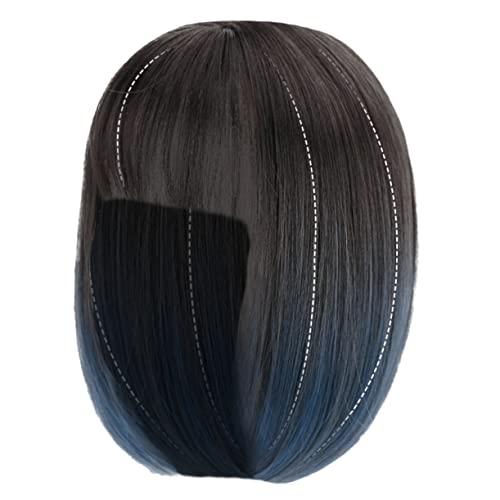 ELAYARD Kurze Perücke Mit Natürlichem Farbverlauf Haze Für Damen Cosplay-haar Mit Fransigem Atmungsaktiv Und Verstellbar Für Jeden Anlass von ELAYARD