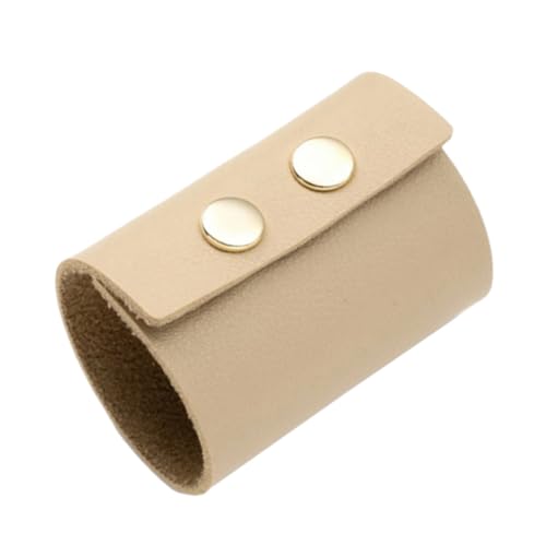 ELAYARD Leder Haargummi für Dickes Haar Pu leder Ponytail Halter mit Metallknopf Haarschonender Haarschmuck für Mädchen und Damen Geeignet für Lockiges und Glattes Haar Modisches von ELAYARD