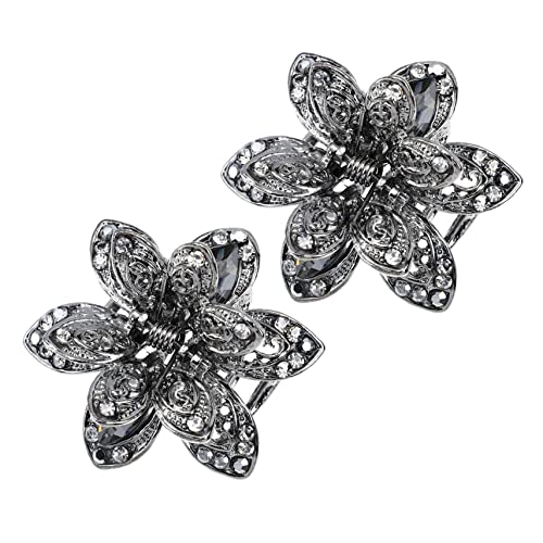 ELAYARD 2stücke Kristall Haarklammern Aus Legierung Retro Metall Haarclips Mit Hohlem Design Für Damen Und Mädchen Rutschfeste Haaraccessoires von ELAYARD