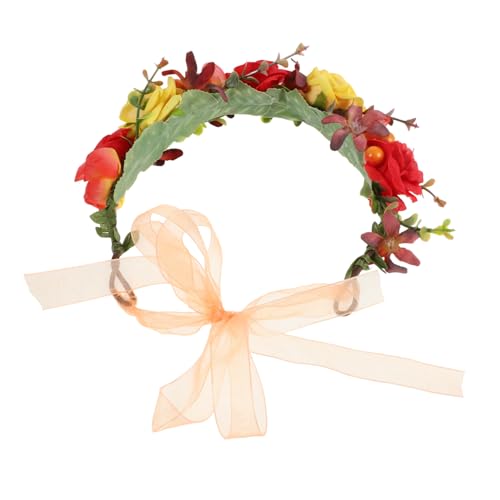 ELAYARD Leichtes Komfortables mit Herbstlichem Blumendekor Modisches Stirnband für Braut Mädchen und Party als Foto requisite für Hochzeit Karneval und Festtagsfeiern von ELAYARD