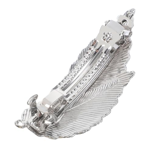 ELAYARD Metall Haarspange Design Robuste Haarklammer für Dickes und Langes Haar Silberfarbene Damen Haarklammer mit Federmechanismus Schonend und Festhaltend Vielseitiger Haarschmuck für von ELAYARD