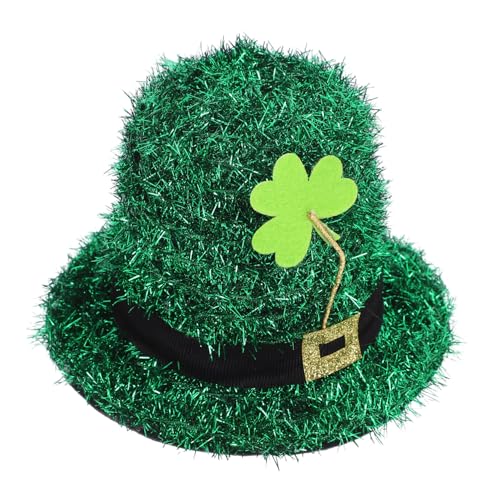 ELAYARD Mini Kleeblatt Hut Haarklammer St Patrick's Day Haarclip Koboldhut Grün Festlich für Damen Party Festival Zubehör von ELAYARD