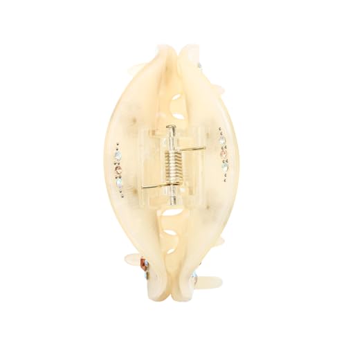 ELAYARD Modische Haarkralle mit Strassbesatz Halbrund Acryl Robust und Langlebig Geeignet für Damen mit Dickem und Dünnem Haar Modisches Haar accessoire für Alltag Shopping und Reisen von ELAYARD