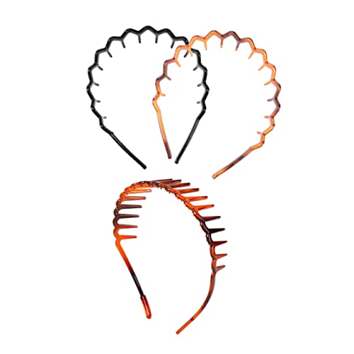 ELAYARD 3 Stücke Rutschfeste Zahnhaarband Für Männer Und Frauen Elastisches Harz Haarband Für Sport Und Alltag Für Fußball Laufen Und Fitness Unisex Design Schwarz Und Braun von ELAYARD