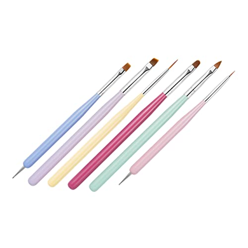 ELAYARD Nail Art Pen 6-teiliges Maniküre-malpinsel-stift-set Nagelwerkzeuge Für Den Salon von ELAYARD