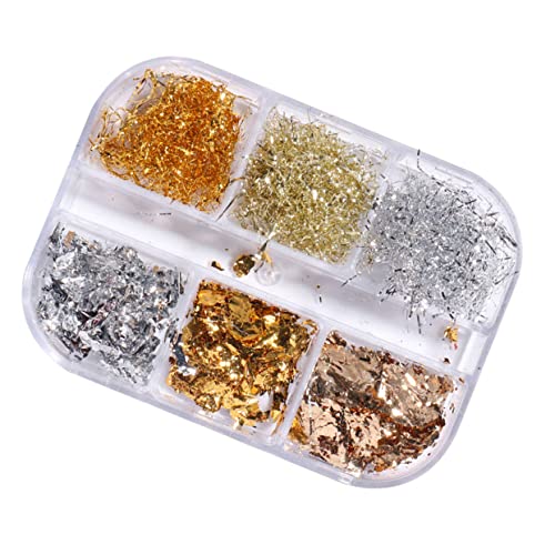 ELAYARD Nail Art Sticker Mit Glitzer Nagel Pailletten Diy Nagel Dekor Und Zubehör Für Naturnägel Und Kunstnägel Einfach Anzuwenden Für Tägliche Dekoration Oder Festivals Geeignet von ELAYARD