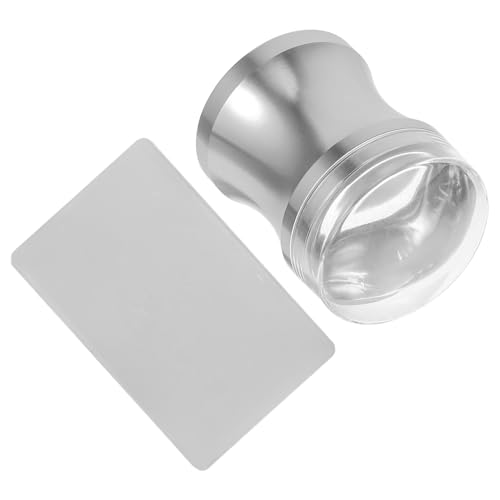 ELAYARD Nail Stamper Silikon Nagel Stempel Kit mit Transparentem Kopf und Schaber Nagelkunst Werkzeug für DIY Maniküre und Nail Art Gestaltung Leicht und Langlebig von ELAYARD